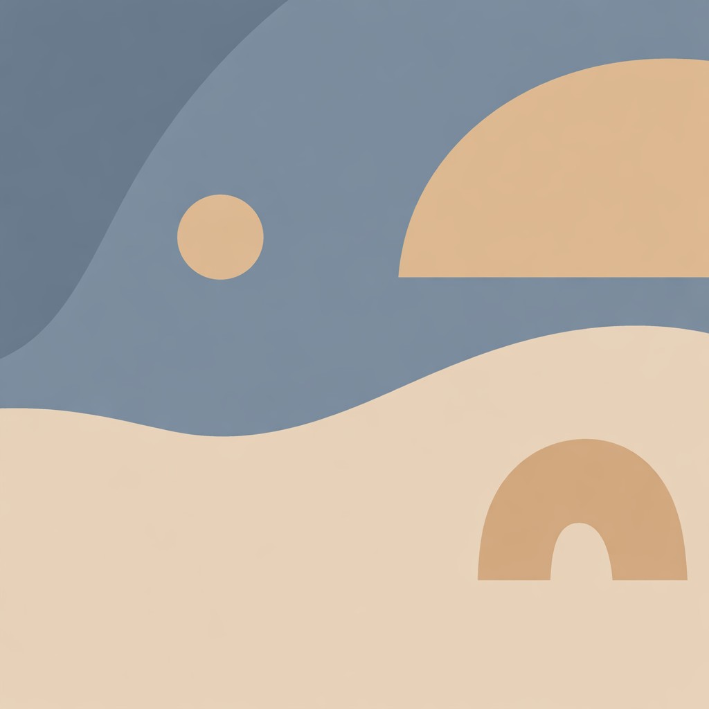 Neutral abstract image in slate blue and sand beige